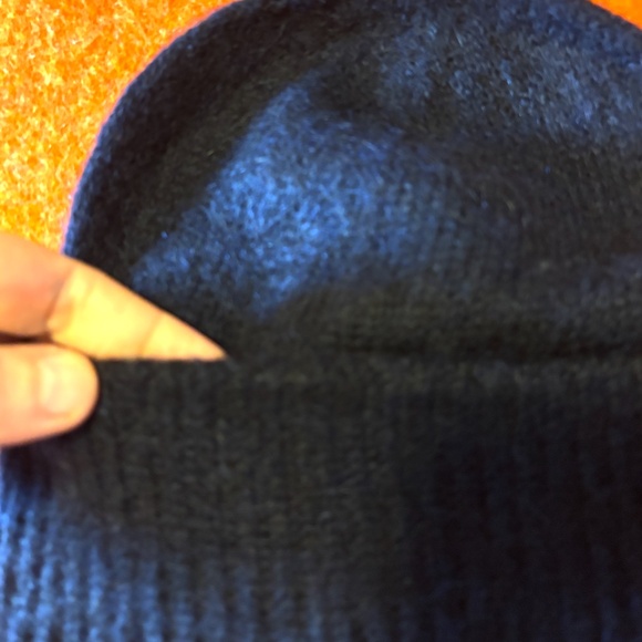 Navy midnight blue wool alpaca mohair made hat beanie tuque in Italy NWT - Picture 3 of 7